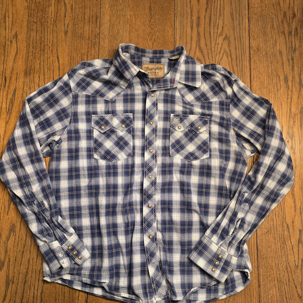 Wrangler Casual Blue Checkered Shirt